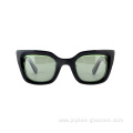 Promotion High Quality Black Tortoise Acetate Full Rim Fashion Ladies Sunglasses